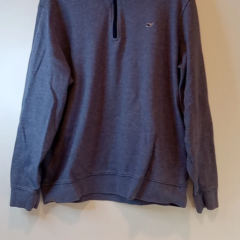 Vineyard Vines 100% Cotton 1/4 Zip Pullover Sweatshirt Fleece Men's Sz Large EUC
